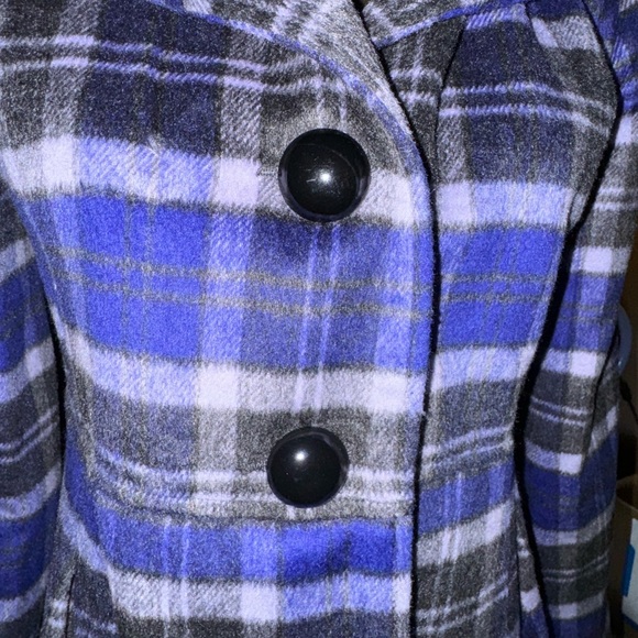 mac & jac blue and black flannel jacket size xs - Picture 7 of 9
